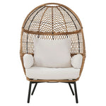 Stationary Outdoor Wicker Egg Chair