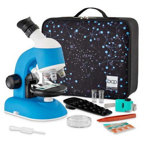 Best Choice Products Kids 30-Piece Microscope STEM Set w/ Carrying Case