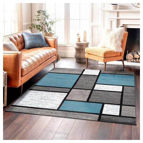 6’6” Rugshop Modern Geometric Boxes Area Rug
