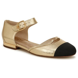 Ankle Strap Cap Toe Flat