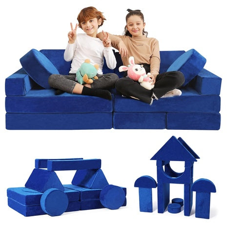 14-Piece Modular Kid's Playroom Sectional Foam Couch