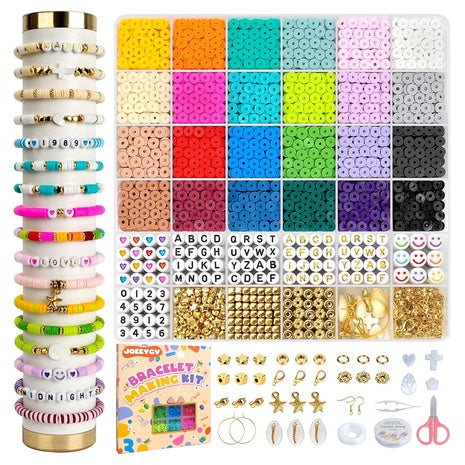 5500-Piece Clay Bead Bracelet Making Kit