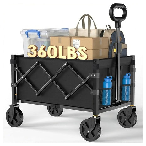 360lbs Collapsible Foldable Wagon Cart With All-Terrain Wheels