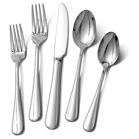 30-Piece Stainless Steel Silverware Set