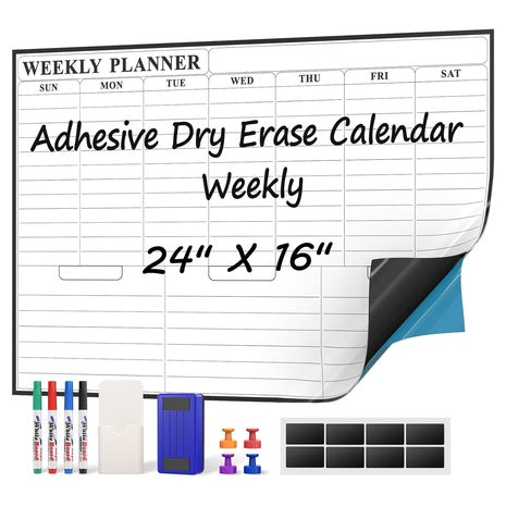 Weekly Dry Erase Wall Calendar