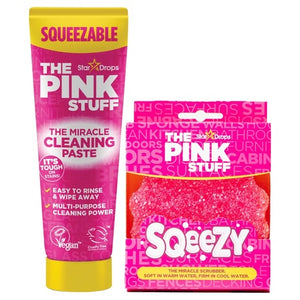 The Pink Stuff Squeezable Cleaning Paste with SQeeZY Scrubber Sponge