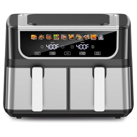 9.5QT OLIXIS Dual 10-in-1 Air Fryer With 2 Baskets
