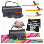 Wrapping Paper Cutter with 3 Replaceable Blades