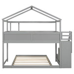 Euroco Twin Over Full House Bunk Bed