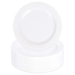 30/50 White Heavy Duty Plastic Dessert Plates