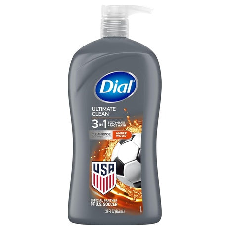 Dial Men 3-in-1 Body, Hair & Face Wash (32oz)
