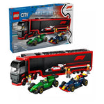 LEGO City F1 Toy Vehicle Playset w/ F1 Truck & Cars