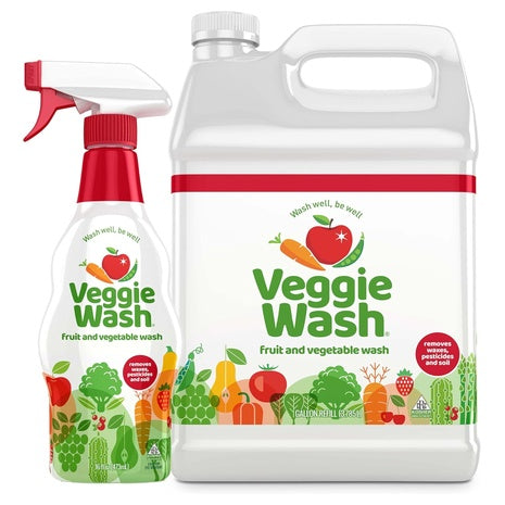 1-Gallon Veggie Wash Fruit & Vegetable Wash with 16oz Spray