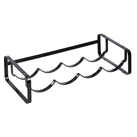 Amazon Basics Tabletop Stackable 4-Bottle Metal Wine Rack