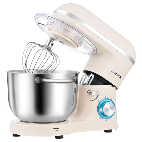Aucma 6.5QT 660W 6-Speed Tilt-Head Food Mixer