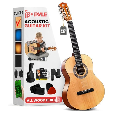 Pyle Beginner Acoustic Guitar Kit