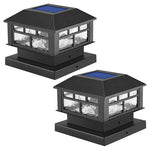 2 Pack Solar Fence Post Cap Lights