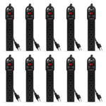 10-Pack 6-Outlet Surge Protector Power Strips