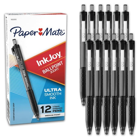 12 Paper Mate InkJoy Retractable Ballpoint Pens