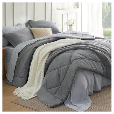 7-Piece Bedsure Reversible Queen Comforter Set