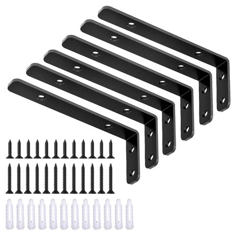 6-Pack Heavy Duty Shelf Support Corner Bracket