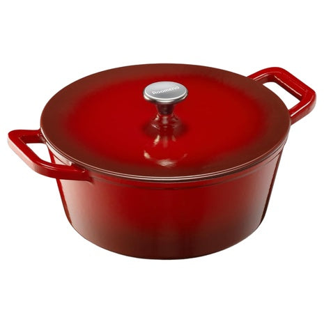 6-Qt Enameled Cast Iron Dutch Oven Pot W/ Lid & Dual Handle (2 Colors)