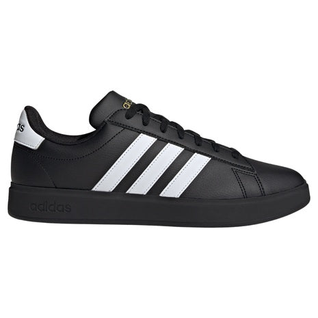 adidas Men's Grand Court 2.0 Shoes (Core Black / Cloud White / Gold Metallic)