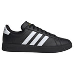 adidas Men's Grand Court 2.0 Shoes (Core Black / Cloud White / Gold Metallic)