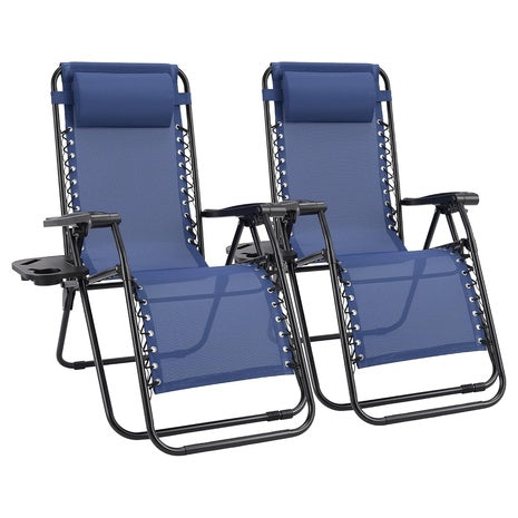 2-Pack Sweetcrispy Zero Gravity Lounge Chairs