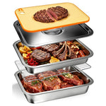 5 In 1 Large Stainless Steel Grill Carry System With Cutting Board