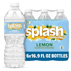 6 Bottles Splash Refresher Flavored Water (Lemon)