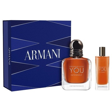 2-Piece Armani Beauty Men's Stronger With You Intensely EDP Set (100 ml + 15 Ml)