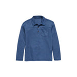 Boys' Long-Sleeve French Rib-Knit Pocket Polo Shirt (4 Colors)