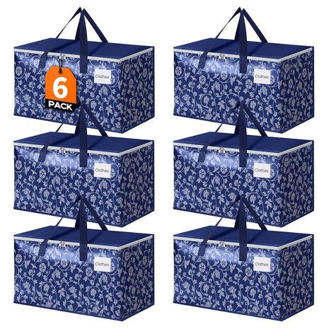 6 Heavy Duty 88L Moving Bags