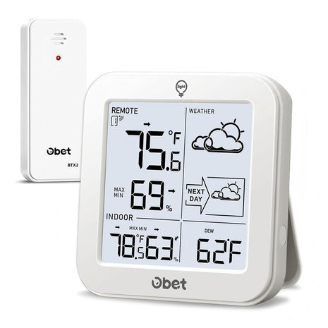 OBET Indoor Outdoor Wireless Weather Station