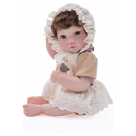20'' Cute Realistic Reborn Baby Doll W/ Hand-Rooted Hair