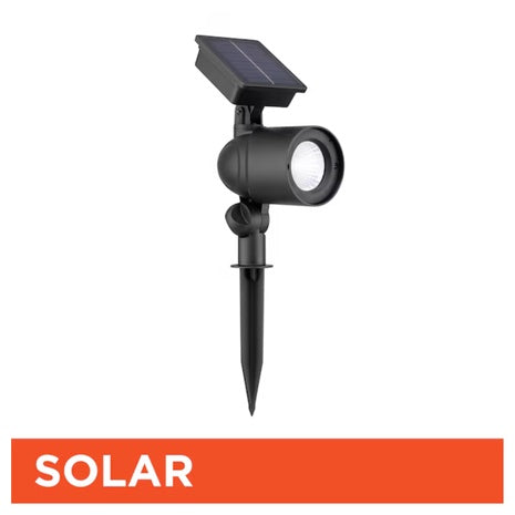Harbor Breeze 30 -Lumens Matte Black Warm White Solar LED Spot Light