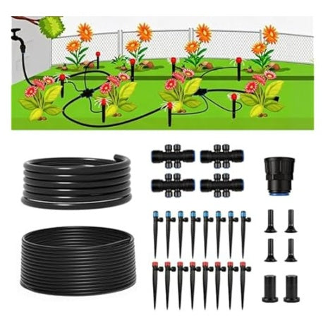 50ft 360deg. Adjustable Garden Watering Drip Irrigation Kit