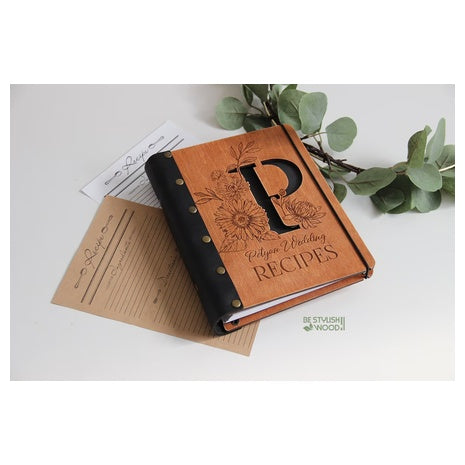 Custom Wood Recipe Book
