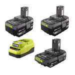 Ryobi One+ 18V Starter Kit with 3 Batteries & Charger
