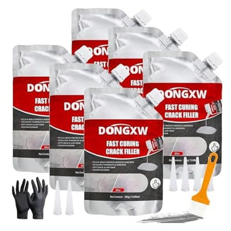 6-Pack 6.6LB Concrete Crack Filler And Sealant Self-Leveling
