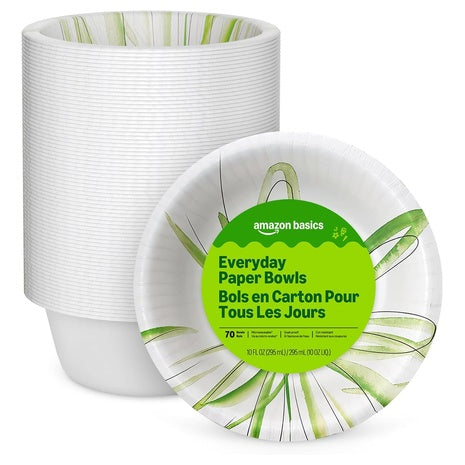 70 Amazon Basics Everyday Paper Bowls