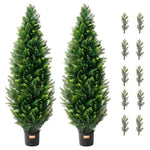 2-Pack 48'' Artificial Cedar Topiary Trees With Pot