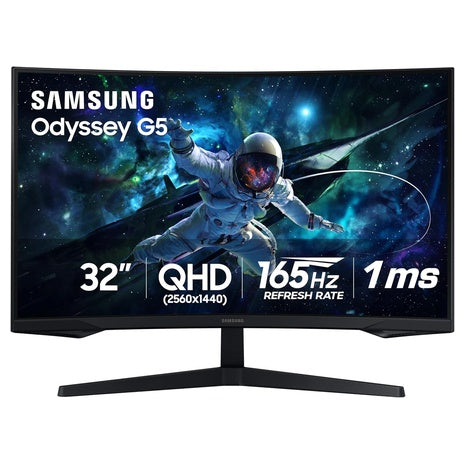32" Samsung Odyssey G55C Series WQHD 165Hz 1ms HDR Freesync Gaming Monitor