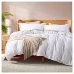 3-Piece White Duvet Cover Queen Set