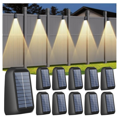 10-Pack Solar Fence Lights