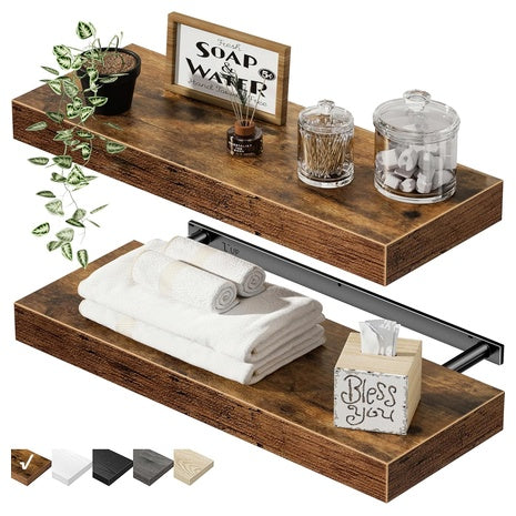 2-Pack Wall Mounted Floating Shelves