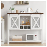 Idealhouse Coffee Bar Cabinet With Sliding Doors