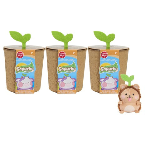 3-Pack Sakuties Mini Collectible Plush Stuffed Animals