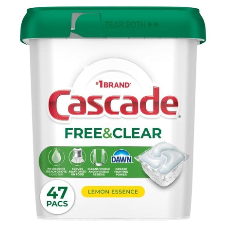 47-Count Cascade Free & Clear Lemon Essence Dishwasher Pods